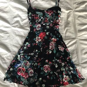 floral button down dress